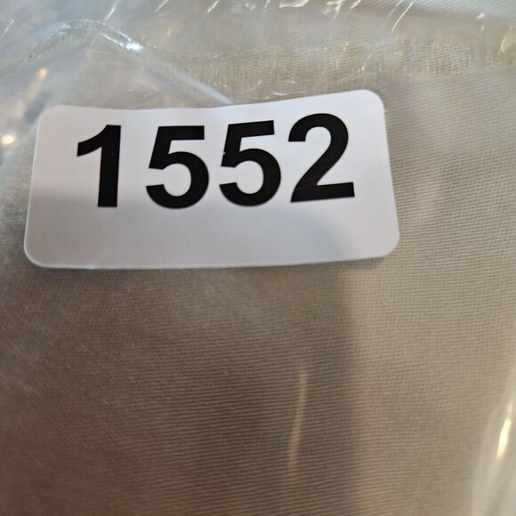 D&Co Cropped Pants Sz Lg Ivory Beige cotton elastane elastic waist stretch pullo - Picture 9 of 10